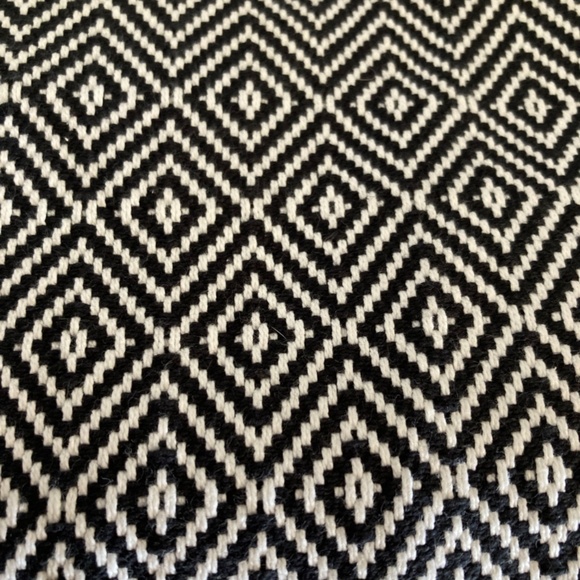 IKEA Goddag Table Runner 100% Cotton Black White Geometric 14x51 MCM Style - Picture 8 of 11